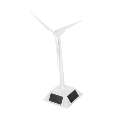 Milisten Solar Powered Windmill Model Kit White Desktop Science with Rotatable Blades Easy Assembly Educational Stem Experiment for Home Office Classroom Decor