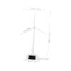 Toyvian Solar Powered White Plastic Windmill Model with Rotating Display Stand Easy Assembly No Batteries Required Science Kit and Home Office Decorative Lawn Ornament view 2