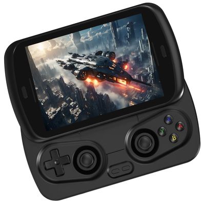 Anbernic RG Slide Retro Handheld Game Console , 4.7-inch LTPS in-Cell Screen Capacitive Joystick Android 13 System Support AI Assistant 5G WiFi Bluetooth 5.0 NO Game Card(Black-New)
