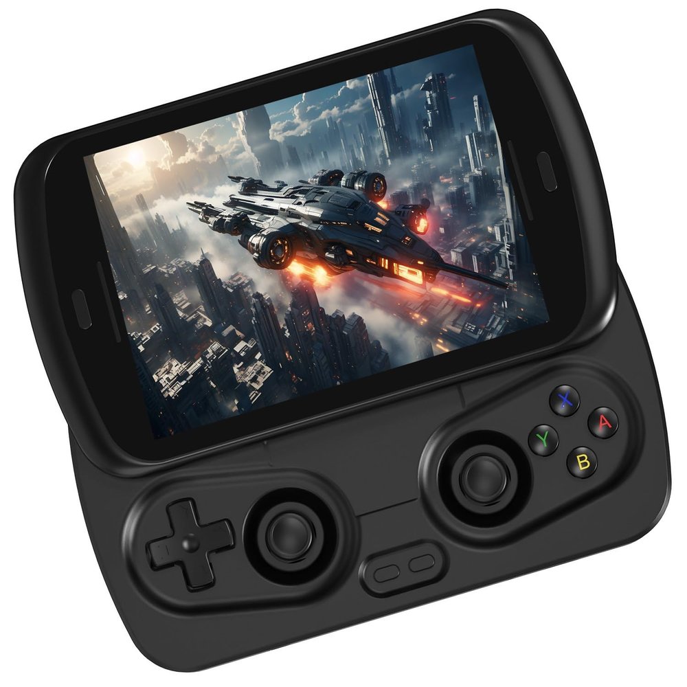 Anbernic RG Slide Retro Handheld Game Console , 4.7-inch LTPS in-Cell Screen Capacitive Joystick Android 13 System Support AI Assistant 5G WiFi Bluetooth 5.0 NO Game Card(Black-New)