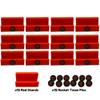 Aunt Lo's Supply Co Custom Card Display Stand for PSA BGS CGC, Toploaders, Sleeves, Slabs, & More | Interchangeable Rocket Themed Pins (Red, 12 Display Stands & Pins) view 2