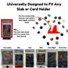 Aunt Lo's Supply Co Custom Card Display Stand for PSA BGS CGC, Toploaders, Sleeves, Slabs, & More | Interchangeable Rocket Themed Pins (Red, 12 Display Stands & Pins) view 3