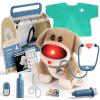 TOP BRIGHT Doctor Kit for Toddlers 3-5, Pretend Play Doctor Set with Costume & Wooden Medical Kit, Dress Up Toys for Kids, Role Play Dog Vet Playset, Christmas Birthday Gifts for Girls Boys 3 4 5 view 1