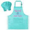 R HORSE Kid Apron and Chef Hat Set 2Pcs Adjustable Green Cooking Children Kitchen Apron, Dress up Role Play Chef Toy Funny Cooking Baking Painting and Training Kit for Kids Birthday Party Gift view 1