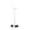 Abaodam White Solar Powered Windmill Model with Detachable Display Tray Plastic Desktop Sculpture for Classroom Office Lawn Ornament Sunlight Activated Rotation view 1
