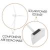 Abaodam White Solar Powered Windmill Model with Detachable Display Tray Plastic Desktop Sculpture for Classroom Office Lawn Ornament Sunlight Activated Rotation view 3