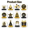 12 Pcs Birthday Table Decorations Glitter Black and Gold Birthday Decorations Honeycomb Centerpieces for Table Decor Girls Boys Women Men Party Supplies view 2