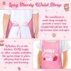 R HORSE Kid Apron and Chef Hat Set 2Pcs Adjustable Pink Children Kitchen Apron, Waterproof Dress up Role Play Chef Toy Funny Cooking Baking Painting and Training Kits for Kids Birthday Party Gift view 4