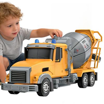 14 Inch Large Cement Mixer Truck with Sounds,Kids Toys for 3 4 5 6 7 8 Years Old Boys,Kids Boy Toys Christmas Birthday Gift Car