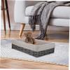 IMIKEYA Woven Storage Basket with Liner Small Grey Rustic Rattan Organizer for Snacks Cosmetics Sundries Desktop Holder Decorative Basket for Nursery Bedroom Living Bathroom view 2