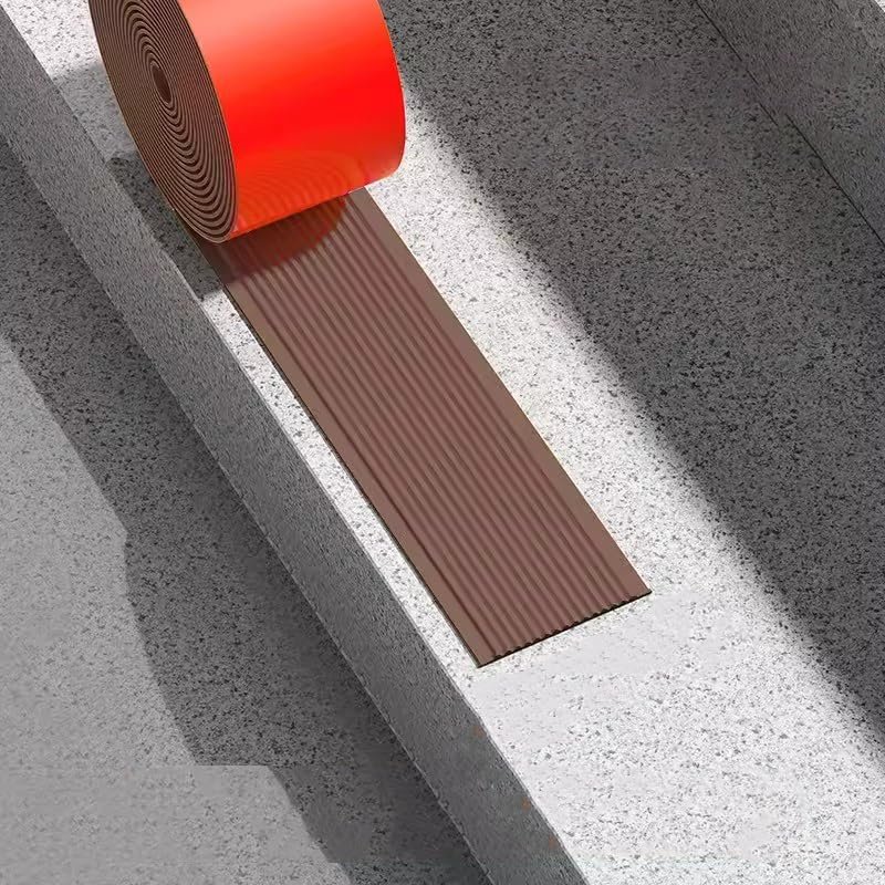 9.8ft PVC Floor Transition Strip - Self-Adhesive Indoor Flooring Covering, for Safe Protection and Decoration(Red,8cm Wide)