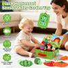 FREYBLI Baby Toys 6-12 Months - Soft Vegetable Garden Plant Plush Toy - 6 Month Old Boy Girl Developmental Toys Gifts, Montessori Sensory Toy with Rattles, Mirror, Squeaker, Textures, Crinkle Tissues view 2