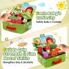 FREYBLI Baby Toys 6-12 Months - Soft Vegetable Garden Plant Plush Toy - 6 Month Old Boy Girl Developmental Toys Gifts, Montessori Sensory Toy with Rattles, Mirror, Squeaker, Textures, Crinkle Tissues view 3