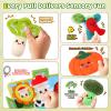 FREYBLI Baby Toys 6-12 Months - Soft Vegetable Garden Plant Plush Toy - 6 Month Old Boy Girl Developmental Toys Gifts, Montessori Sensory Toy with Rattles, Mirror, Squeaker, Textures, Crinkle Tissues view 4