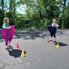 Giant Stretchy Granny Pants Yard Game - Hula Hoop Fun with Bouncy Balls & Marker Cones - Perfect for Outdoor Birthday Parties & Family Reunions view 2