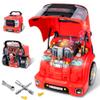POFJOEQ Interactive Truck Engine Toy with Removable Parts Lights & Sounds, Aspiring Young Mechanic Set- Spark Creativity & Fine Motor Skills - Perfect Car Toys Gift for Toddlers 3-5 Boys (Red) view 1