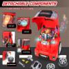 POFJOEQ Interactive Truck Engine Toy with Removable Parts Lights & Sounds, Aspiring Young Mechanic Set- Spark Creativity & Fine Motor Skills - Perfect Car Toys Gift for Toddlers 3-5 Boys (Red) view 4