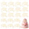 18 Pcs Happy Birthday Cake Topper Gold Mirror Acrylic Cupcake Topper Happy Birthday Sign Gold Inserts Cakes Decorating Supplies Glitter Side Golden Cakes Toppers for Birthdays Party Cake Dessert view 1