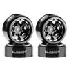 GLOBACT 1.3" Beadlock Wheels Offset -3.75mm Aluminum Alloy Wheels for Axial SCX24 AX24 TRX4M Upgrade 1/18 1/24 RC Crawler Parts (Black) view 1