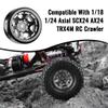 GLOBACT 1.3" Beadlock Wheels Offset -3.75mm Aluminum Alloy Wheels for Axial SCX24 AX24 TRX4M Upgrade 1/18 1/24 RC Crawler Parts (Black) view 2