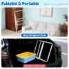 FUNLIO Foldable Sand and Water Table for 3-6 Years, Height Adjustable Toddler Sensory Table with dust Cover, 2 Storage Bins & Beach Accessories, Easy to Carry & Storage, CPC Certified view 3