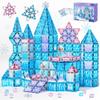 Princess Castle Magnetic Tiles Building Toys Set for Kids Ages 3-5 4-8, STEM Magnetic Blocks with 2 Dolls, Educational Sensory Magnetic Toys Gifts for Toddler Boys Girls Learning Classroom view 1
