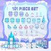 Princess Castle Magnetic Tiles Building Toys Set for Kids Ages 3-5 4-8, STEM Magnetic Blocks with 2 Dolls, Educational Sensory Magnetic Toys Gifts for Toddler Boys Girls Learning Classroom view 2