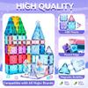 Princess Castle Magnetic Tiles Building Toys Set for Kids Ages 3-5 4-8, STEM Magnetic Blocks with 2 Dolls, Educational Sensory Magnetic Toys Gifts for Toddler Boys Girls Learning Classroom view 4