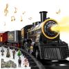DULONIME Train Set for Toddlers 3-4, Electrical Trains with Track, Light, Sound and Scene, Christmas Train Sets for Around The Tree, Christmas Birthday Gifts for Kids Boys Girls 3-8 Years Old view 1