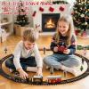 DULONIME Train Set for Toddlers 3-4, Electrical Trains with Track, Light, Sound and Scene, Christmas Train Sets for Around The Tree, Christmas Birthday Gifts for Kids Boys Girls 3-8 Years Old view 2