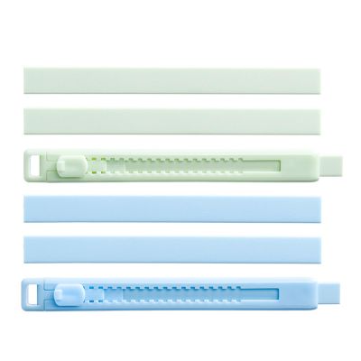 2Pcs Slide Rubber Eraser with 4 Eraser Refills Refillable Push Pull Erasers Sliding Retractable Pencil Erasers for Kid Erasing Tool