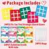 24 Pack Valentines Day Gifts for Kids School Classroom - Tic Tac Toe Game with Funny Valentine's Day Exchange Cards for Toddler Boys Girls Classmates Valentine Party Favors Prizes Boxes Treat Bulk view 2