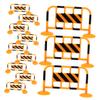 Abaodam 12pcs Mini Traffic Roadblocks High Simulation Orange Barricade Fence Models for Educational Play Dollhouse Decoration Photo Props Lightweight and Vivid Miniature Traffic Sign view 1