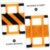 Abaodam 12pcs Mini Traffic Roadblocks High Simulation Orange Barricade Fence Models for Educational Play Dollhouse Decoration Photo Props Lightweight and Vivid Miniature Traffic Sign view 2