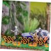 Abaodam 12pcs Mini Traffic Roadblocks High Simulation Orange Barricade Fence Models for Educational Play Dollhouse Decoration Photo Props Lightweight and Vivid Miniature Traffic Sign view 4
