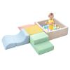 Climbing Toys for Toddlers , Toddler Climbing Toys Indoor, 5-Piece Foam Climbing Blocks with Ball Pit (Balls not Included),Soft Play Set,Toddler Climber Indoor Foam Play Gym for Climbing Crawling view 1