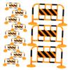 GARIOUANS 12pcs Miniature Traffic Barrier Roadblocks Realistic Traffic Sign Barricade Decoration for Construction Model view 1