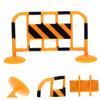 GARIOUANS 12pcs Miniature Traffic Barrier Roadblocks Realistic Traffic Sign Barricade Decoration for Construction Model view 2