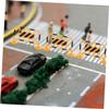 GARIOUANS 12pcs Miniature Traffic Barrier Roadblocks Realistic Traffic Sign Barricade Decoration for Construction Model view 4
