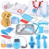 Doctor Kit for Toddlers 3-5 - Play Veterinarian Set Toys for 3 4 Year Old Boys Girls, Pretend Play Medical Kit with Dog, Bag, Costume, Stethoscope, Birthday Christmas Stocking Stuffers Gifts for Kids view 1