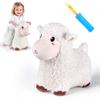 Bouncy Pals Sheep Hopping Horse, Toddler Boy Girls Inflatable Bouncing Farm Animal Hopper, Kids Outdoor Jumping Lamb Toy, Indoor Plush Ride on Bouncer, Birthday Gifts for 18 24 Months 2 3 4 5 Year Old view 1