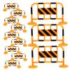 COOPHYA 12pcs Miniature Traffic Fence Sturdy Simulation Road Barricades Bright Orange Mini Stop Signs for Role Play and Model Traffic Scenes view 1