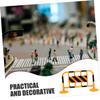 COOPHYA 12pcs Miniature Traffic Fence Sturdy Simulation Road Barricades Bright Orange Mini Stop Signs for Role Play and Model Traffic Scenes view 3