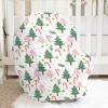 5-in-1 Unisex Christmas Trees Winter Holiday Leaves Stars Pattern Baby Carseat Stroller Cover for Boys Girls, Infant Toddler Privacy Nursing Breastfeeding Canopy, Grocery Shopping Cart Cover-24x28 view 3
