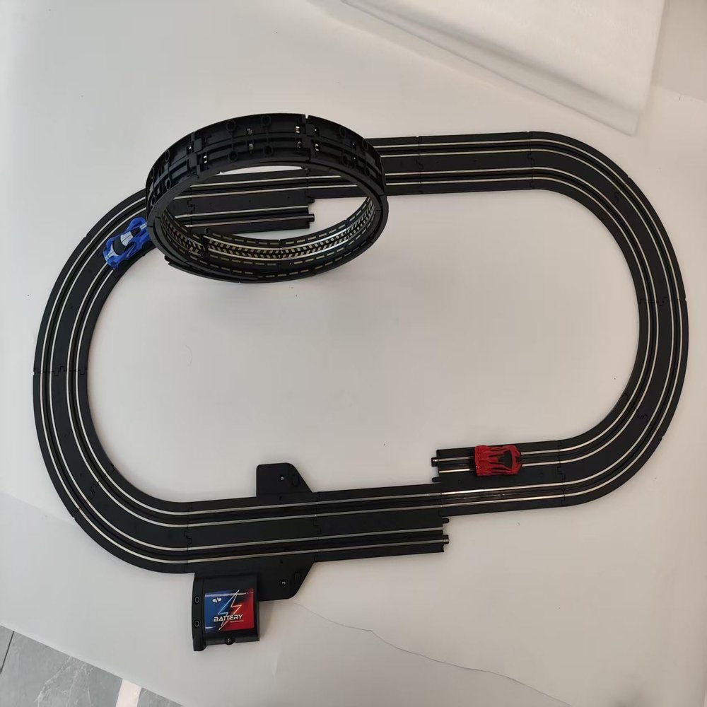 High-Speed Slot Car Track Set - Electric Powered Racing Game with Super Loop Speedway and 2 Cars for Kids Ages 6-16 - Deluxe Raceway Playset for Boys Girls Children