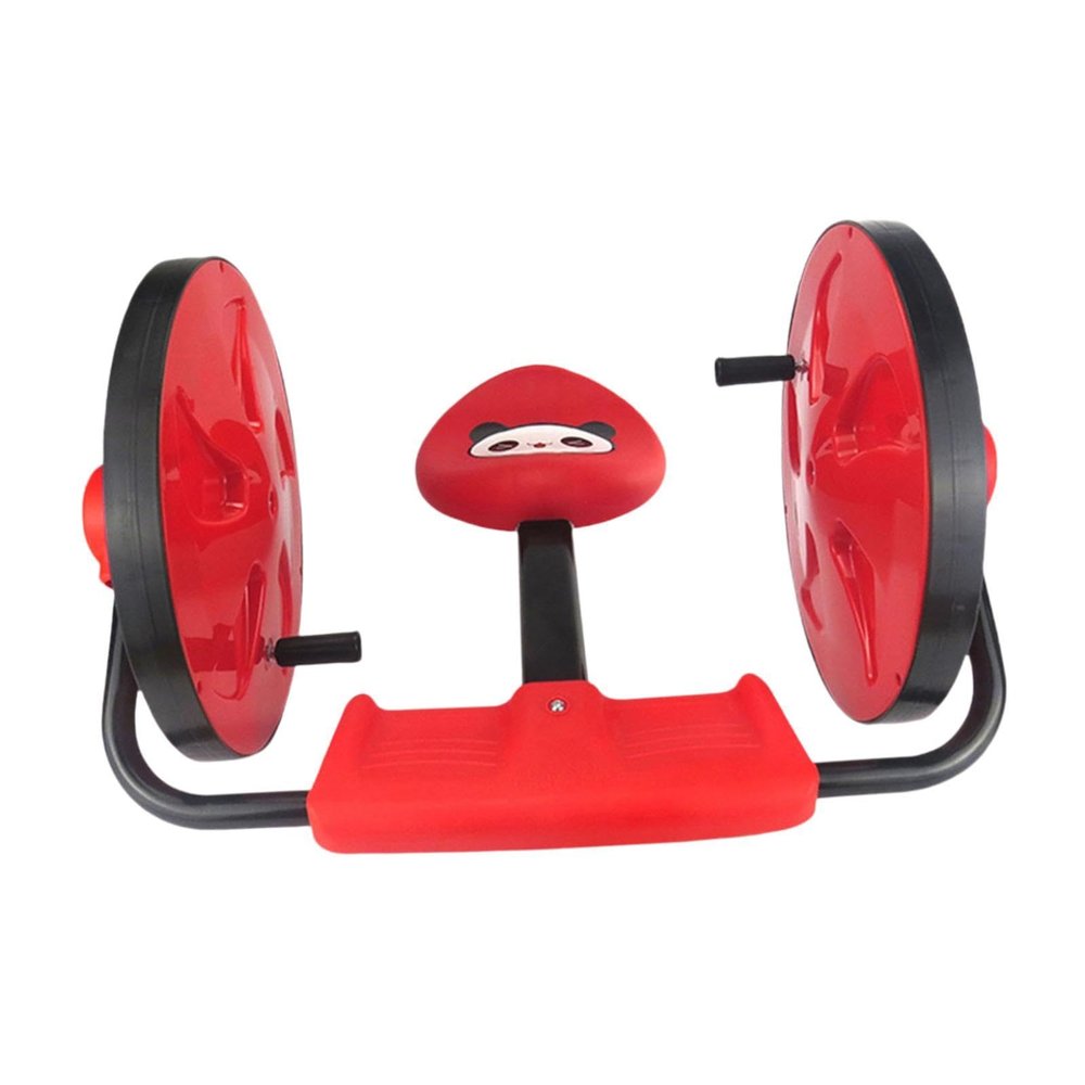 TTETTZ Child Ride on Toys Roller Sit Skate Active Play Keep Balance Develop Motor Skill Hand Crank Mini Trike (No Electricity), Red