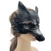 Halloween Wolf Mask,Realistic Half Face Werewolf Mask,Mardi Gras Wolf Fox Fancy Dress for Carnival Party (Silver) view 3