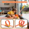 Flex Race Track 16 Ft with Start Gate Accessories Compatible with Diecast 1/64th Cars, Flexible Car Track Toys for Ages 3+ Kids Toddlers Roll Out Portable Racetrack (Orange) view 3