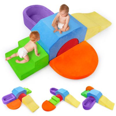 DOGERN 6-Piece Soft Foam Climbing Blocks for Toddlers & Babies  Indoor Baby Climbing Toys Set, Toddler Foam Play Gym with Non-Slip Base, Sensory Play Climber, Indoor Climb and Crawl Activity Play Set