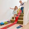 Flex Race Track 16 Ft with Suction Cups Compatible with Diecast 1/64th Cars, Flexible Car Track Toys for Ages 3+ Kids Toddlers Roll Out Portable Racetrack (Red) view 2